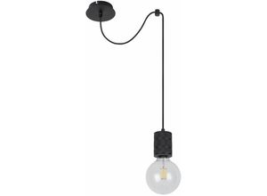 9007371400669 - - Decken Pendel Lampe Leuchte Beleuchtung Metall-Schwarz alu Wohn Zimmer 1-Flammig