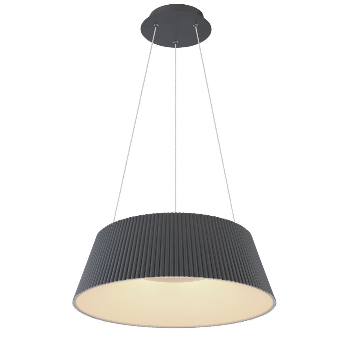 9007371406838 - Hängeleuchte Hängelampe Pendelleuchte Rundleuchte Esszimmer Lampe Metall Acryl anthrazit Fernbedienung dimmbar CCT Schaltung LED DxH 46x120 cm