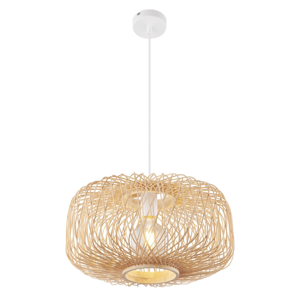 9007371409334 - lighting Hängeleuchte Lucia in Beige - (H)150 x Ø 40 cm