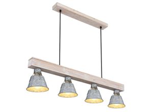 9007371413102 - Lighting - GÜNTHER I - Hängeleuchte Metall antik Dekorstanzungen 4x E27