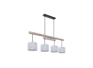 9007371415885 - Hängelampe höhenverstellbar Holz grau schwarz L 113 cm