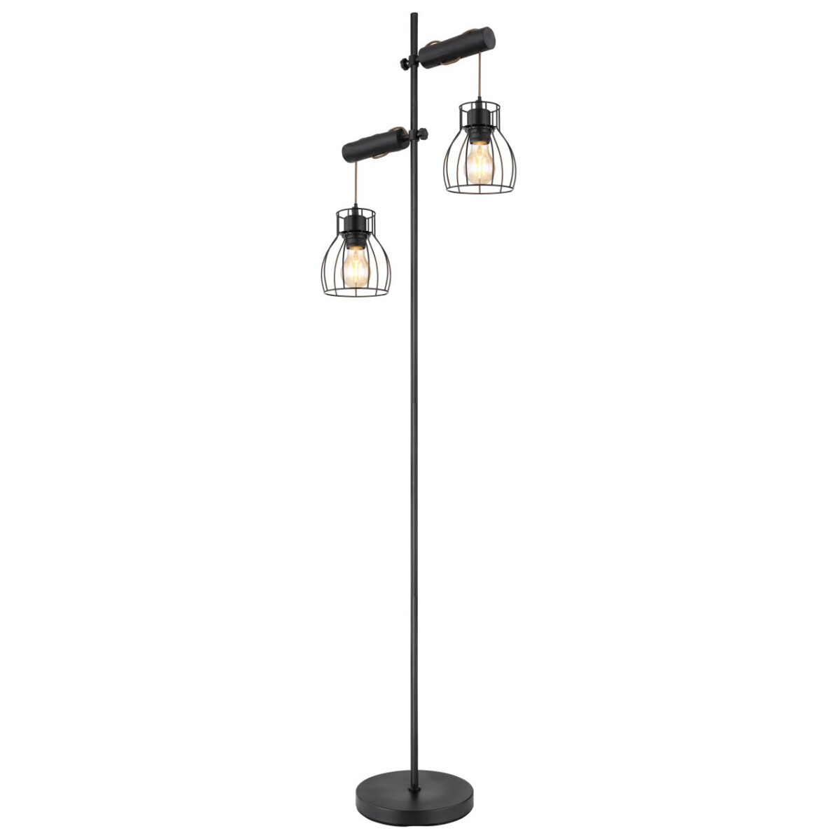 9007371419753 - Lighting - MINA - Stehleuchte Metall schwarz matt 2x E27