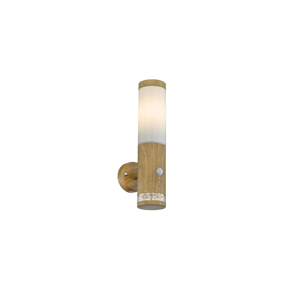 9007371421978 - Lighting - JAICY - Außenleuchte Edelstahl holzoptik 1x E27 LED