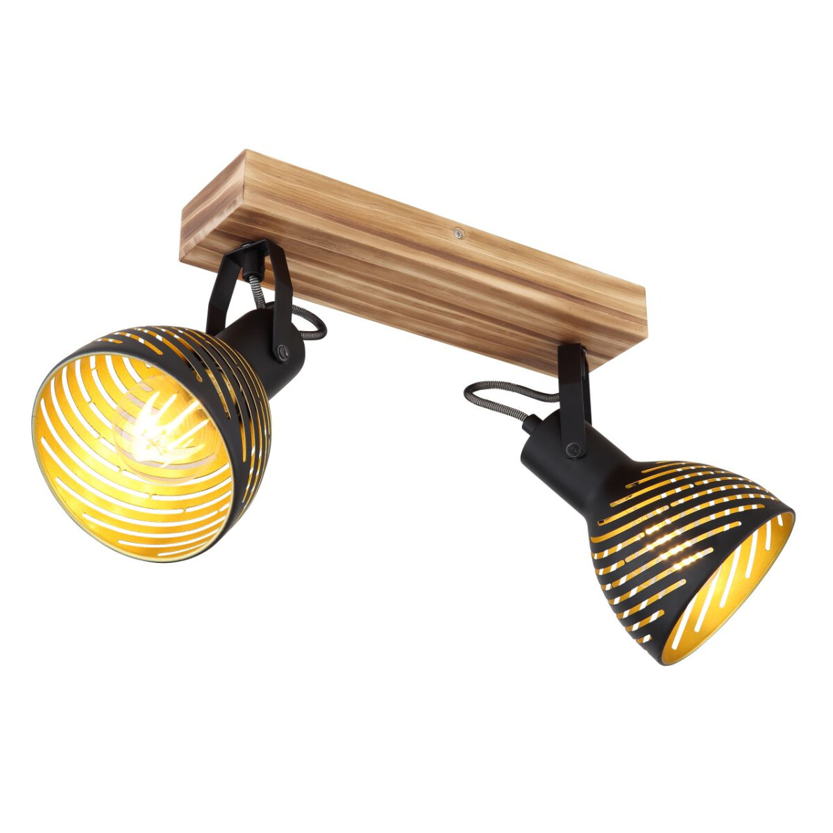 9007371422685 - Lighting - LENNA - Strahler Holz dunkelbraun 2x E27