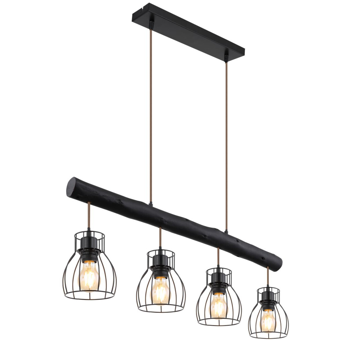 9007371425754 - Lighting - MINA - Hängeleuchte Metall schwarz matt 4x E27