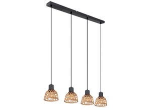 9007371425808 - 54053-4H Hängeleuchte wenna E27 led 4x15W Metall schwarz matt B13cm H120cm - Globo