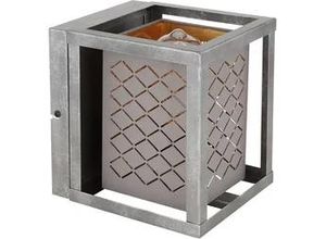9007371426331 - 15498W Wandleuchte thomas E27 1x25W Metall silberfarben Textil grau Dekorstanzungen B17cm H20cm - Globo 9007371426331 - 15498W Wandleuchte thomas E27 1x25W Metall silberfarben Textil grau Dekorstanzungen B17cm H20cm - Globo