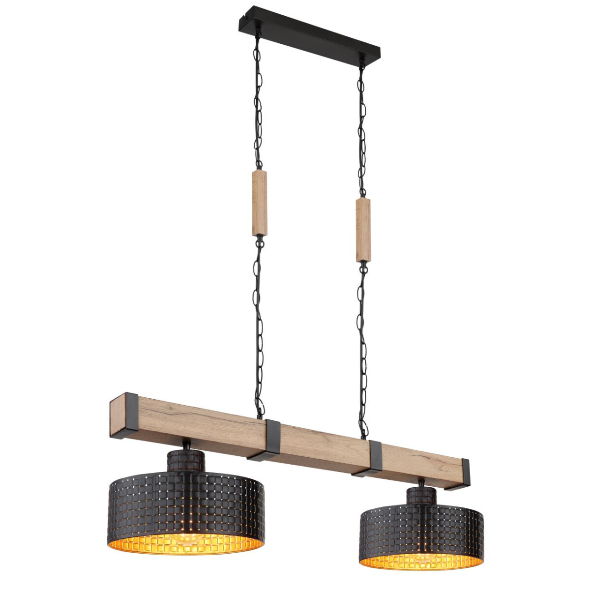 9007371431151 - lighting Hängeleuchte Rielly in Hellbraun - (L)80 x (B)25 x (H)120 cm