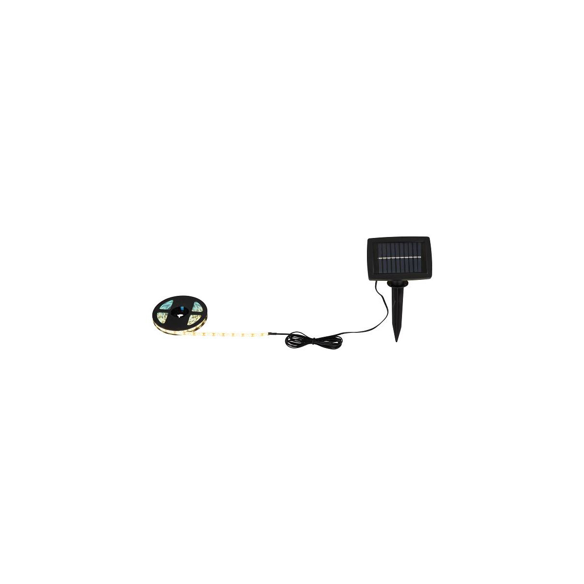 9007371435494 - Solar-Lichterkette Kunststoff Schwarz 180Xled Solar-Lichterkette Kunststoff Schwarz Matt 180X Led