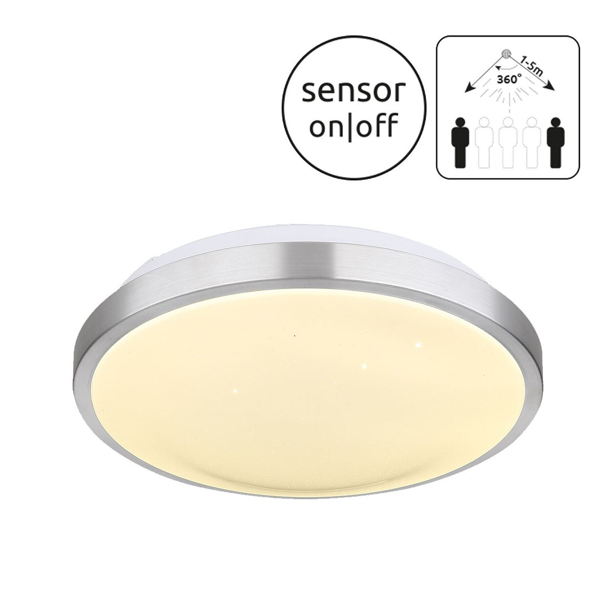 9007371436699 - LED-Deckenleuchte Gregory in Opalfarben max 18 Watt Deckenlampe