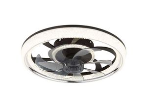 9007371447398 - - Deckenventilator Deckenlampe led dimmbar Fernbedienung Vor-Rücklauf Timer d 50cm