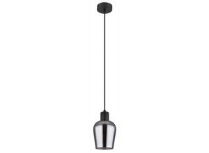 9007371447596 - Lighting - Hängeleuchte Rauchglas Esszimmerlampe schwarz Pendelleuchte Wohnzimmer Metall E27 Fassung DxH 135x150 cm