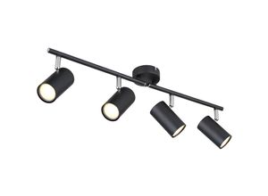 9007371451760 - Lighting - Deckenlampe Spot 4 flammig Deckenstrahler weiß Deckenleuchte Wohnzimmer mit schwenkbaren Spots Metall 4x GU10 LxBxH 56x6x12