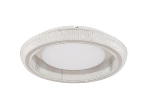 9007371452453 - - led Deckenleuchte cct Kristallleuchte weiß rund Tageslichtlampe Kristalle Metall 45W 2800Lm warmweiß-kaltweiß d 50 cm