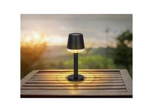 9007371455669 - Kleine LED Outdoor Solar Tischleuchte aus Kunststoff in Schwarz Höhe 215cm