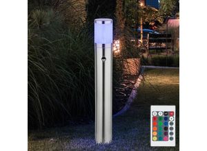 9007371460236 - Wegeleuchte mit Bewegungsmelder Außen Aussenleuchten Garten Standleuchte Stehlampe Bewegungsmelder Edelstahl dimmbar Fernbedienung 1x rgb led 85W