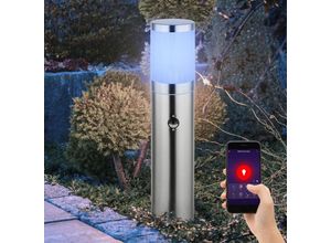 9007371460243 - Sockelleuchte E27 Stehlampe Terrassen Außenleuchte Bewegungsmelder Wetterfest IP44 App-Sprachsteuerung dimmbar CCT 1x Smart RGB LED 10W 806Lm 9007371460243 - Sockelleuchte E27 Stehlampe Terrassen Außenleuchte Bewegungsmelder Wetterfest IP44 App-Sprachsteuerung dimmbar CCT 1x Smart RGB LED 10W 806Lm