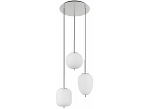 9007371461028 - - Pendelleuchte Deckenlampe Hängelampe Esszimmerlampe 3-Flammig Glas Opal h 120 cm