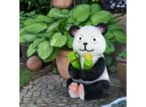 9007371461493 - - led Solarleuchte Gartendeko Außenlampe Gartenleuchte Panda schwarz weiß Kunststoff led warmweiß LxBxH 183x228x293 cm