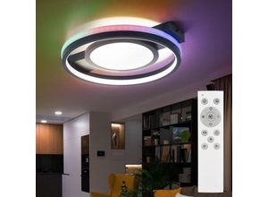 9007371463909 - - Deckenleuchte mit Fernbedienung Deckenlampe dimmbar Tageslichtleuchte rund cct rgb Farbwechsel led 40W 1200Lm LxBxH 43x40x68 cm 9007371463909 - - Deckenleuchte mit Fernbedienung Deckenlampe dimmbar Tageslichtleuchte rund cct rgb Farbwechsel led 40W 1200Lm LxBxH 43x40x68 cm