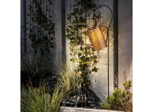 9007371467297 - - Solar Steckleuchte Gießkanne Außen Gartenlampe im Gießkannen Design Stecklampe gold 36x led warmweiß LxBxH 26x126x85 cm