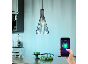 9007371479979 - Pendellampe Hängeleuchte Deckenlampe Esszimmerleuchte Küchenlampe App-Sprachsteuerung Timer dimmbar cct schwarz altmessing rgb led 5W 470Lm