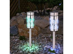 9007371481927 - - Solarleuchte Gartendeko rgb led Gartenlampe Solarampe mit Erdspieß rgb Farbwechsel Blumen Dekorstanzungen DxH 6x415 cm 2er Set 9007371481927 - - Solarleuchte Gartendeko rgb led Gartenlampe Solarampe mit Erdspieß rgb Farbwechsel Blumen Dekorstanzungen DxH 6x415 cm 2er Set