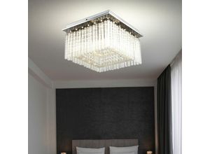 9007371482191 - Deckenlampe Deckenleuchte Kristallleuchte Designleuchte Wohnzimmerlampe Schlafzimmer Metall Glasstäbe Kristalldekor 1x led 21 Watt 1860 Lumen