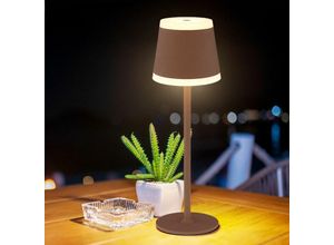 9007371484911 - - Tischlampe Tischleuchte Außen weiß led Touchdimmer Akku dimmbar Gartenleuchte usb rost Metall Acryl 2x led warmweiß DxH 11x385 cm