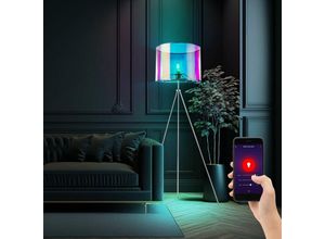 9007371484997 - Smart led Stehleuchte dimmbar Standleuchte 3 Bein Stehlampe mit Schalter App und Sprachsteuerung rgb Farbwechse 10W 806lm warmweiß-kaltweiß DxH