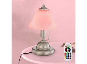 9007371486298 - - Tischleuchte Touch Nachttischleuchte Alabaster Glas Tischlampe Schlafzimmer Fernbedienung dimmbar 1x rgb led 35W 320Lm DxH 17x27 cm