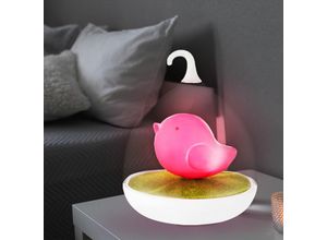 9007371491940 - Tischlampe Kinderleuchte LED Dekolampe Akkuleuchte Touchdimmer Nachtlicht Sensor Kinderzimmerlampe Vogel Design pink DxH 14x17 cm