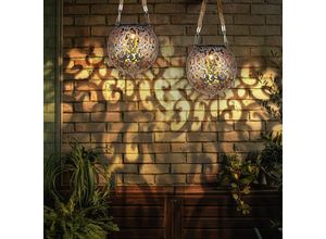 9007371494286 - Solarlampe Hängeleuchte Gartendeko led Garten rund Außenleuchte Tisch Pendellampe im Kugeldesign Metall kupfer silber 1x led DxH 12x26 cm 2er Set 9007371494286 - Solarlampe Hängeleuchte Gartendeko led Garten rund Außenleuchte Tisch Pendellampe im Kugeldesign Metall kupfer silber 1x led DxH 12x26 cm 2er Set