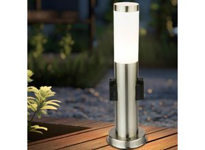 9007371494590 - - Außenleuchte mit Steckdose 45cm Stromsäule Garten mit Lampe Aussenleuchten Garten Standleuchte led 1x 9W 810lm 3000K DxH 131x45cm