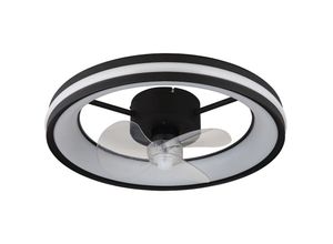 9007371498093 - Lighting - Deckenventilator Deckenlampe Wohnzimmerleuchte Schlafzimmerlampe Esszimmerleuchte Metall Kunststoff schwarz dimmbar Fernbedienung