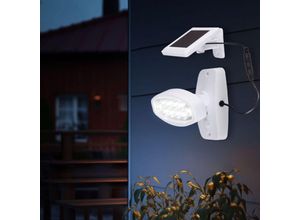 9007371498727 - Solarleuchte Außenwandlampe mit Bewegungsmelder led Strahler verstellbar 80lm kaltweiß BxH 15 x 143 cm