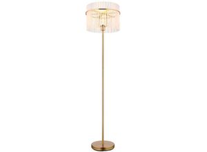 9007371502073 - Lighting - Stehleuchte Standlampe Wohnzimmerlampe Schlafzimmerleuchte Esszimmerlampe Beistellleuchte Metall Glasstäbe Gold 1x E27 h 152 cm