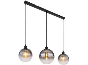 9007371502219 - Lighting - Hängeleuchte Rauchglas Pendelleuchte 3-Flammig Retro Esszimmerleuchte Kugeln Glas schwarz 3x E27 Fassungen LxBxH 95x25x120 cm 9007371502219 - Lighting - Hängeleuchte Rauchglas Pendelleuchte 3-Flammig Retro Esszimmerleuchte Kugeln Glas schwarz 3x E27 Fassungen LxBxH 95x25x120 cm