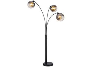 9007371502226 - - Stehleuchte Standlampe Wohnzimmerlampe Glas Rauchfarbe h 200 cm 3-Flammig