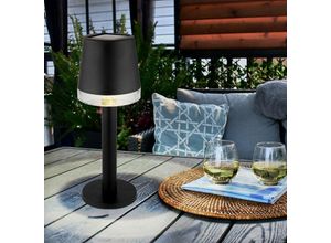 9007371502400 - - led Solarlampe Tischleuchte Außenlampe Terrassenlampe Gartenleuchte Kunststoff klar schwarz Akku 6-8h IP44 3000K warmweiß h 215 cm