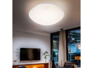 9007371503391 - Deckenlampe Deckenleuchte Wohnzimmerlampe Schlafzimmerleuchte Flurlampe Metall Muster Glas weiß satiniert 1x led 8W 600Lm warmweiß DxH 25x95cm