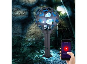 9007371506842 - Stehlampe Sockelleuchte Außenleuchte Edelstahl Gartenlampe Aluminium Kunststoff anthrazit Smart dimmbar 1x rgb led 85W 806Lm 2700-6500K h 45 cm