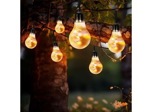 9007371508709 - - led Solarleuchte Lichterkette Filament Glühbirnen Außen Leuchtkette Solarlampe Erdspieß 2 Modi 10x led warmweiß l 380 cm 9007371508709 - - led Solarleuchte Lichterkette Filament Glühbirnen Außen Leuchtkette Solarlampe Erdspieß 2 Modi 10x led warmweiß l 380 cm