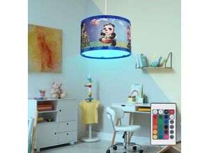9007371510160 - Led Kinderzimmerlampe dimmbar mit Fernbedienung Hängeleuchte Tier Motive Spielzimmerlampe Kinderleuchte bunt rgb Farbwechsel 85W 806lm warmweiß