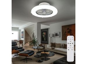 9007371511150 - - Deckenventilator Deckenlampe dimmbar Kristalle Fernbedienung Vor-Rücklauf led