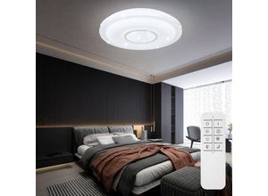 9007371519354 - Lighting - Smart led Deckenlampe dimmbar mit Fernbedienung Sternenhimmeleffekt Wohnzimmerlampe Kristalle 30W 2300lm warmweiß-kaltweiß DxH 50