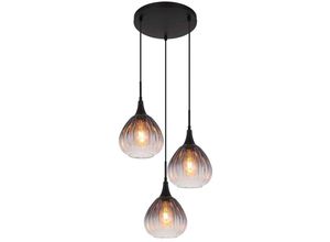 9007371522019 - - Hängelampe Pendelleuchte Esstischlampe Rauchglas 3 flammig Wohnzimmerlampe 120cm