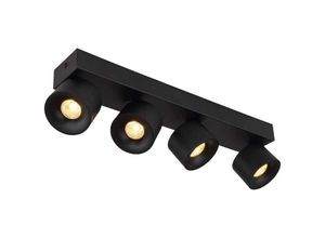 9007371527755 - Deckenleuchte Spotlampe Spotleiste led Strahler schwenkbar schwarz Alu 4-Flammig