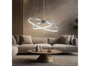 9007371535965 - Lighting - led Hängeleuchte Esstisch Wohnzimmer Lampen modern hängend led Pendelleuchte Ringe dimmbar über Wandschalter42W 1500lm 3000K DxH