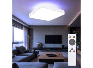 9007371538683 - - led Deckenlampe dimmbar mit Fernbedienung Deckenleuchte Wohnzimmerlampe Schlafzimmerleuchte weiß rgb Backlight Nachtlicht 36W 1800lm